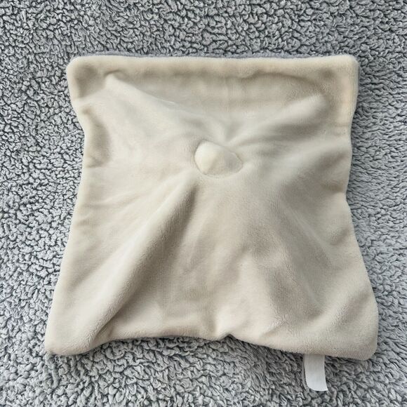 Linzy Elephant Baby Lovey Plush Rattle Gray Cream Security Blanket Fluffy 14" - Picture 8 of 10